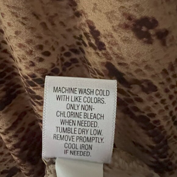 EUC! Apt. 9 Dress Snakeskin Print Tan and Brown Size M - Picture 5 of 5